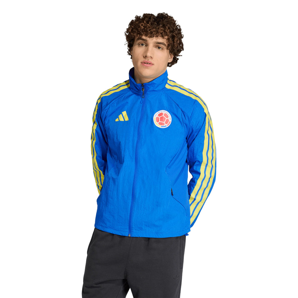 adidas Colombia Home Anthem Mens Soccer Jacket Blue