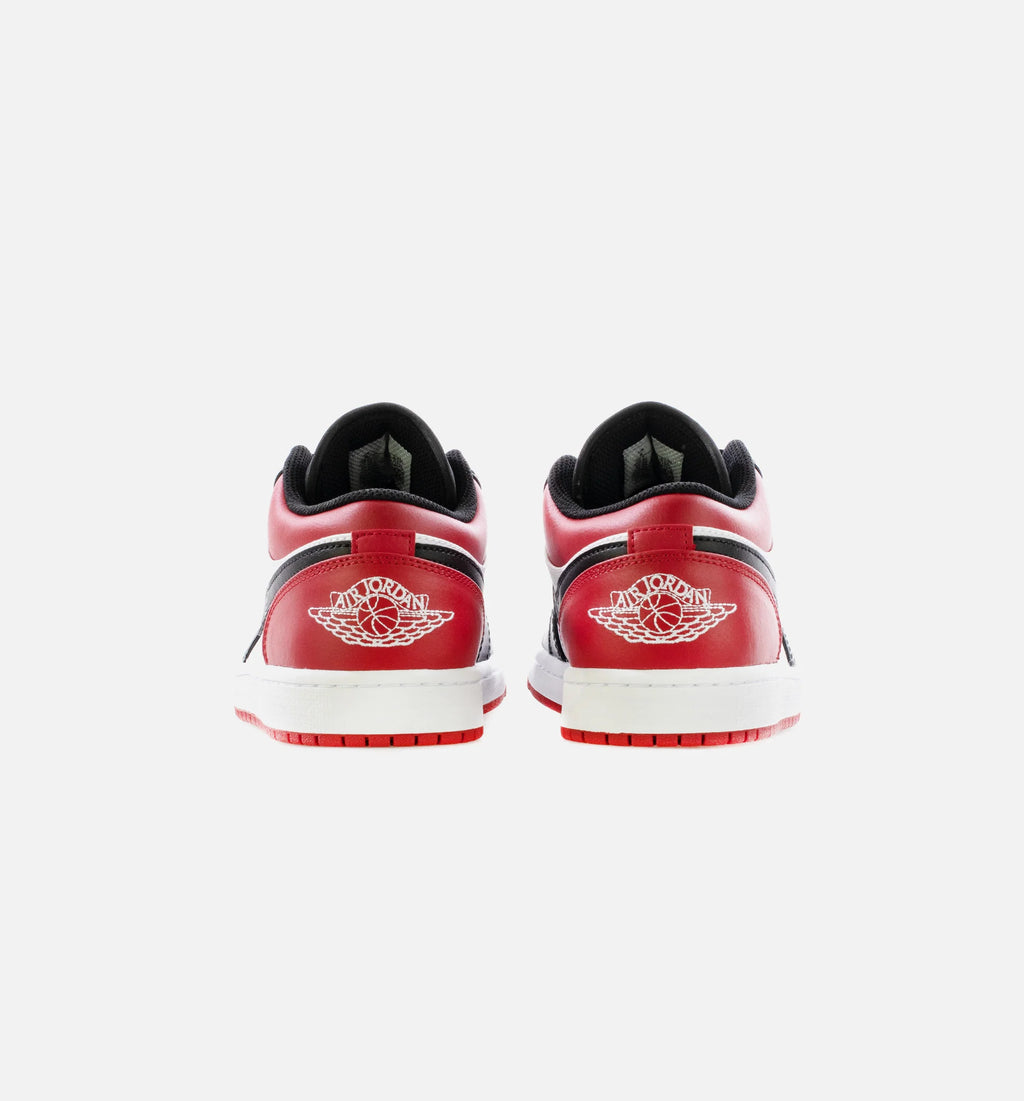 Air Jordan 1 Low Bred Toe Mens Lifestyle Shoe White Black University Red Limit One Per Customer