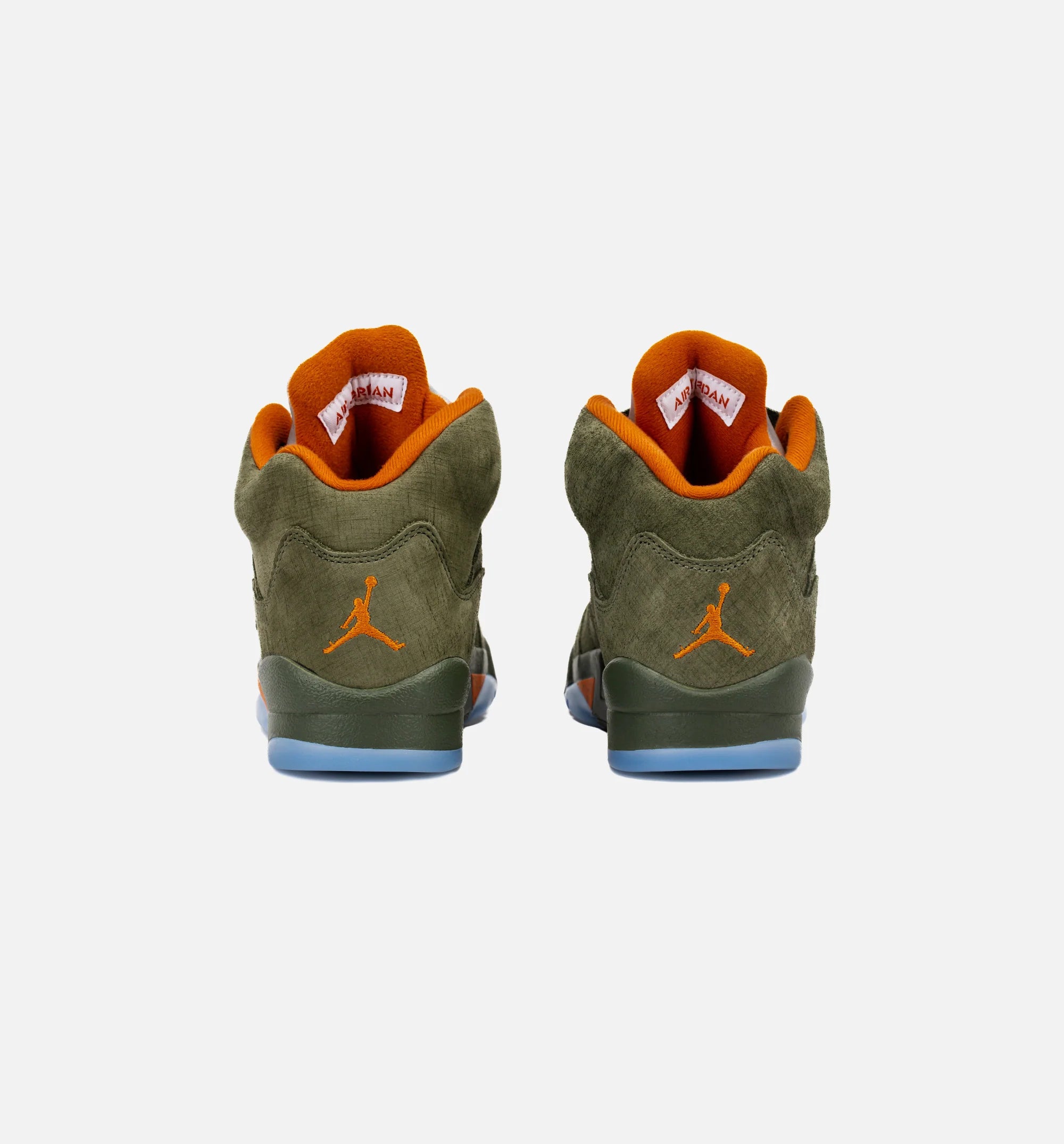Air Jordan 5 Retro Grade School Lifestyle Shoe Army Olive Solar Orange