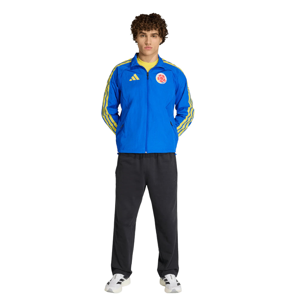 adidas Colombia Home Anthem Mens Soccer Jacket Blue
