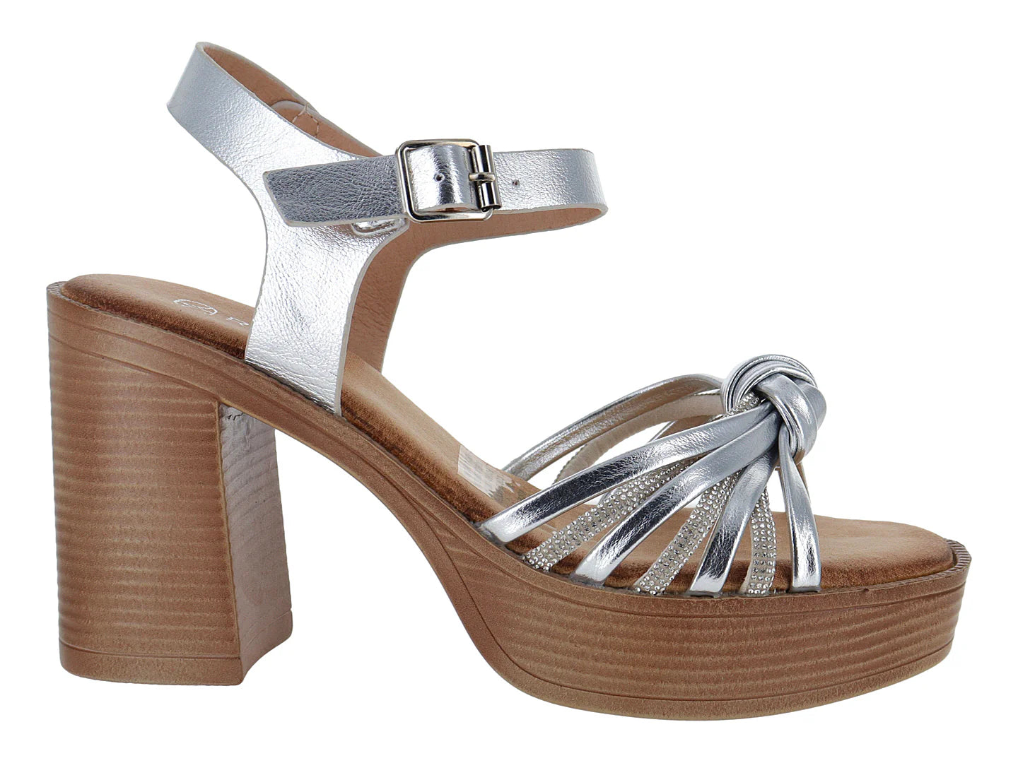 Sandalias Roze Plata para Mujer
