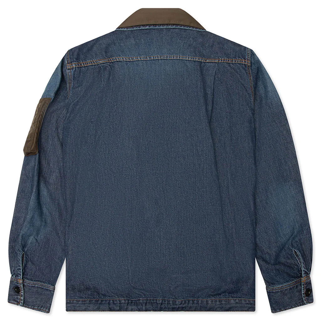 Denim x Nylon Twill Blouson Blue