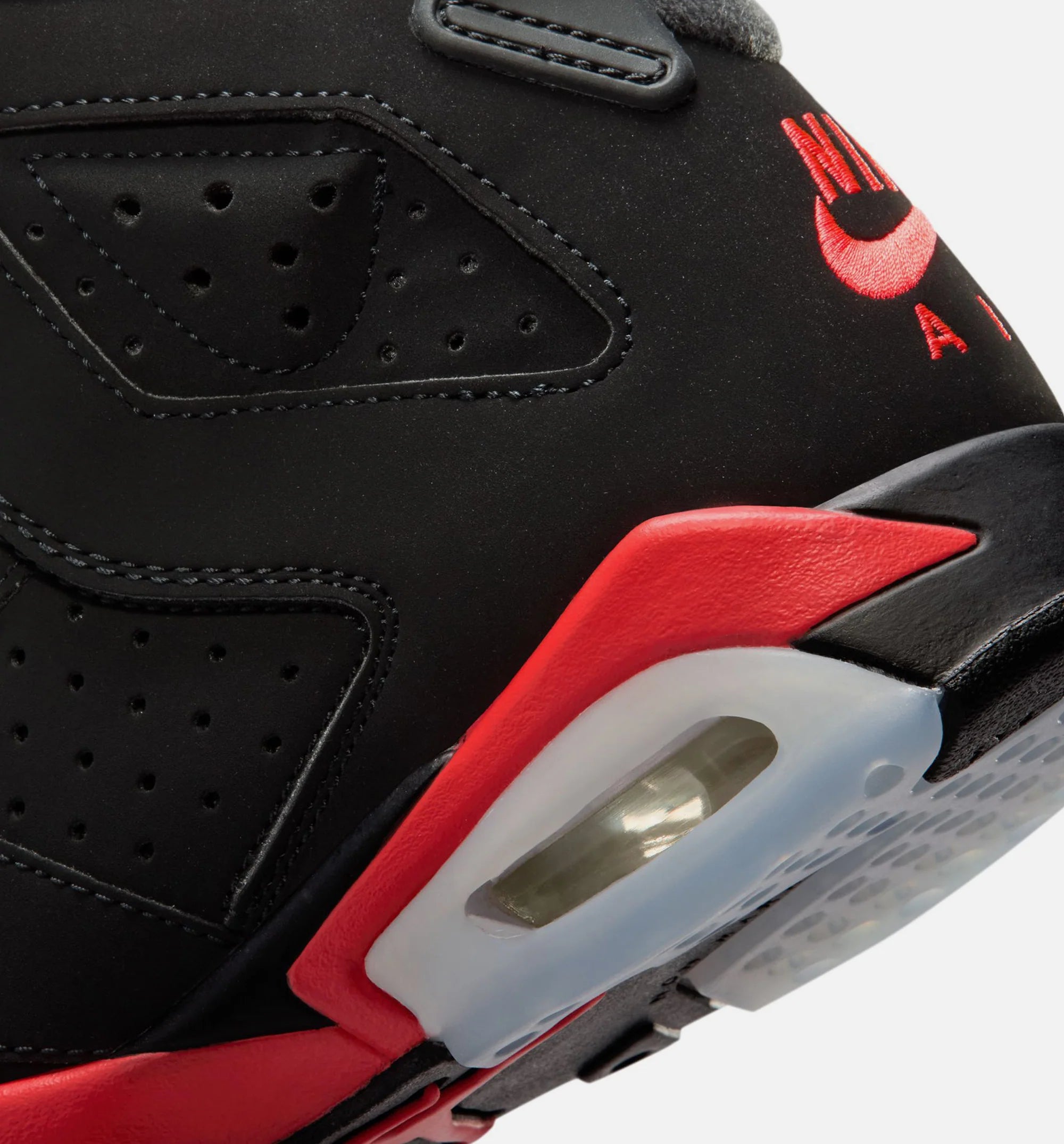 Air Jordan 6 Retro Infrared Salesman Grade School Lifestyle Shoe Black Light Crimson
