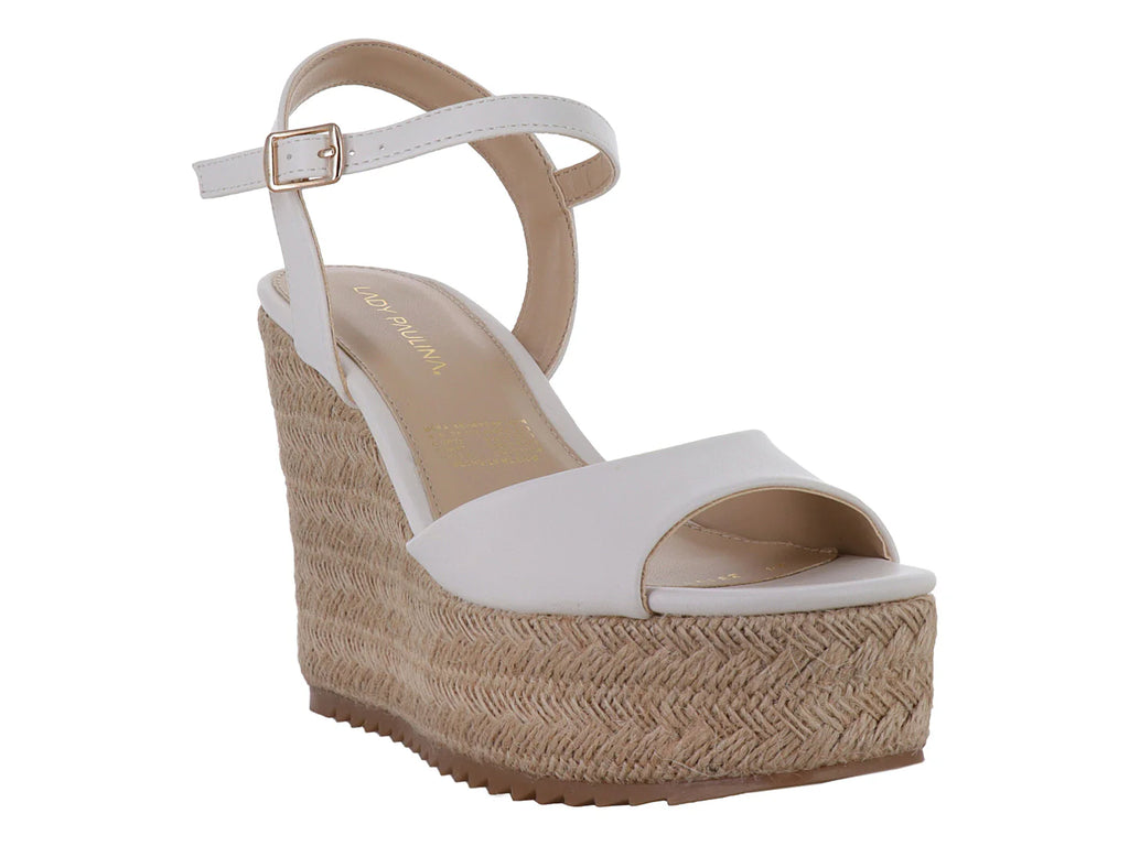 Sandalias Plataforma Lady Paulina Blanco para Mujer