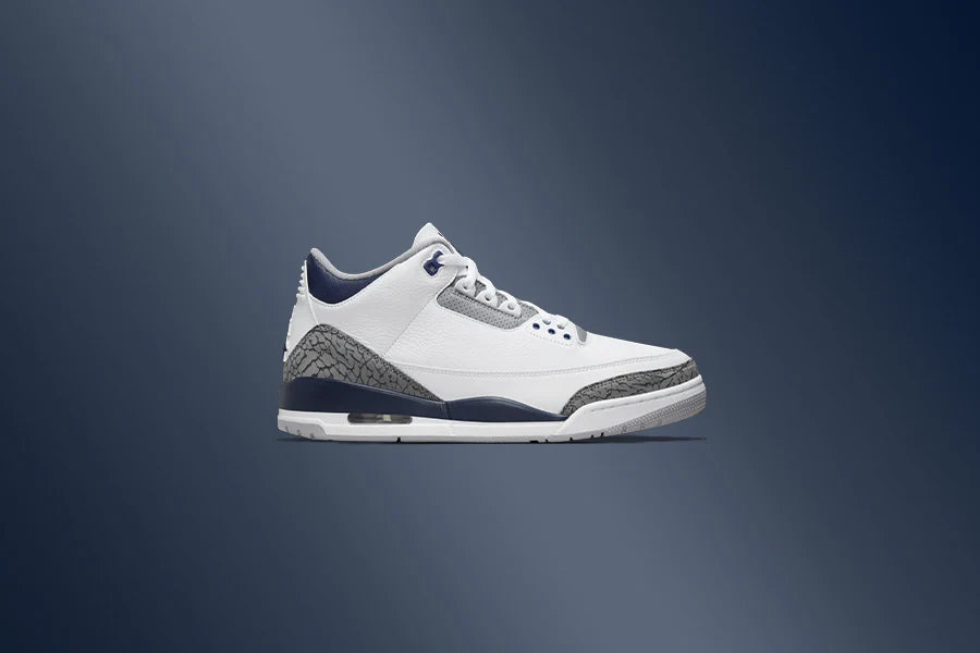 Air Jordan 3 Retro GS White Midnight Navy Cement Grey