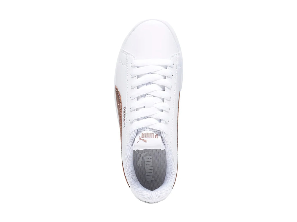 Tenis PUMA Rickie Classic Blanco y Oro Rosa para Niña