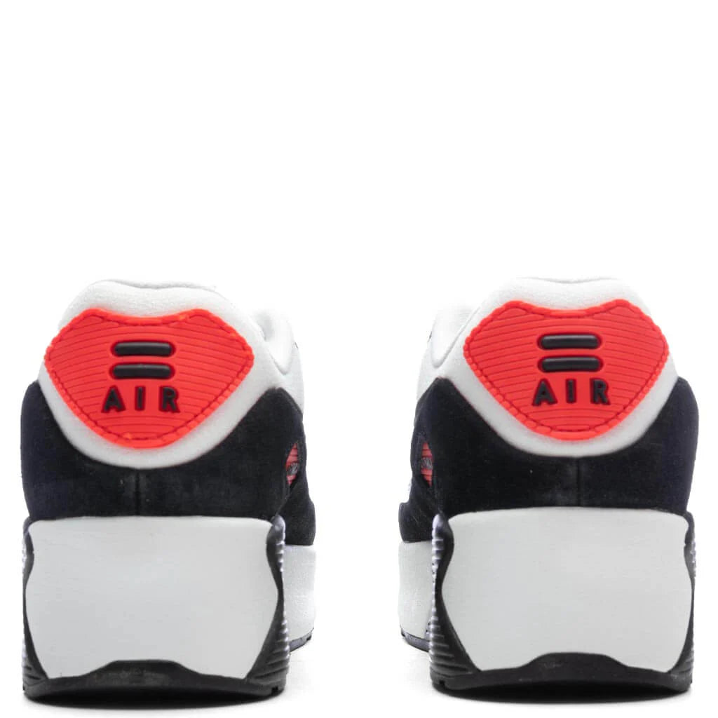 Womens Air Max 90 LV8 Infrared Summit White Smokey Grey Black