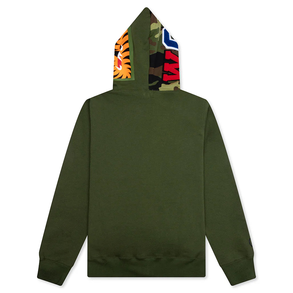 1st Shark Full Zip Hoodie Olive Drab