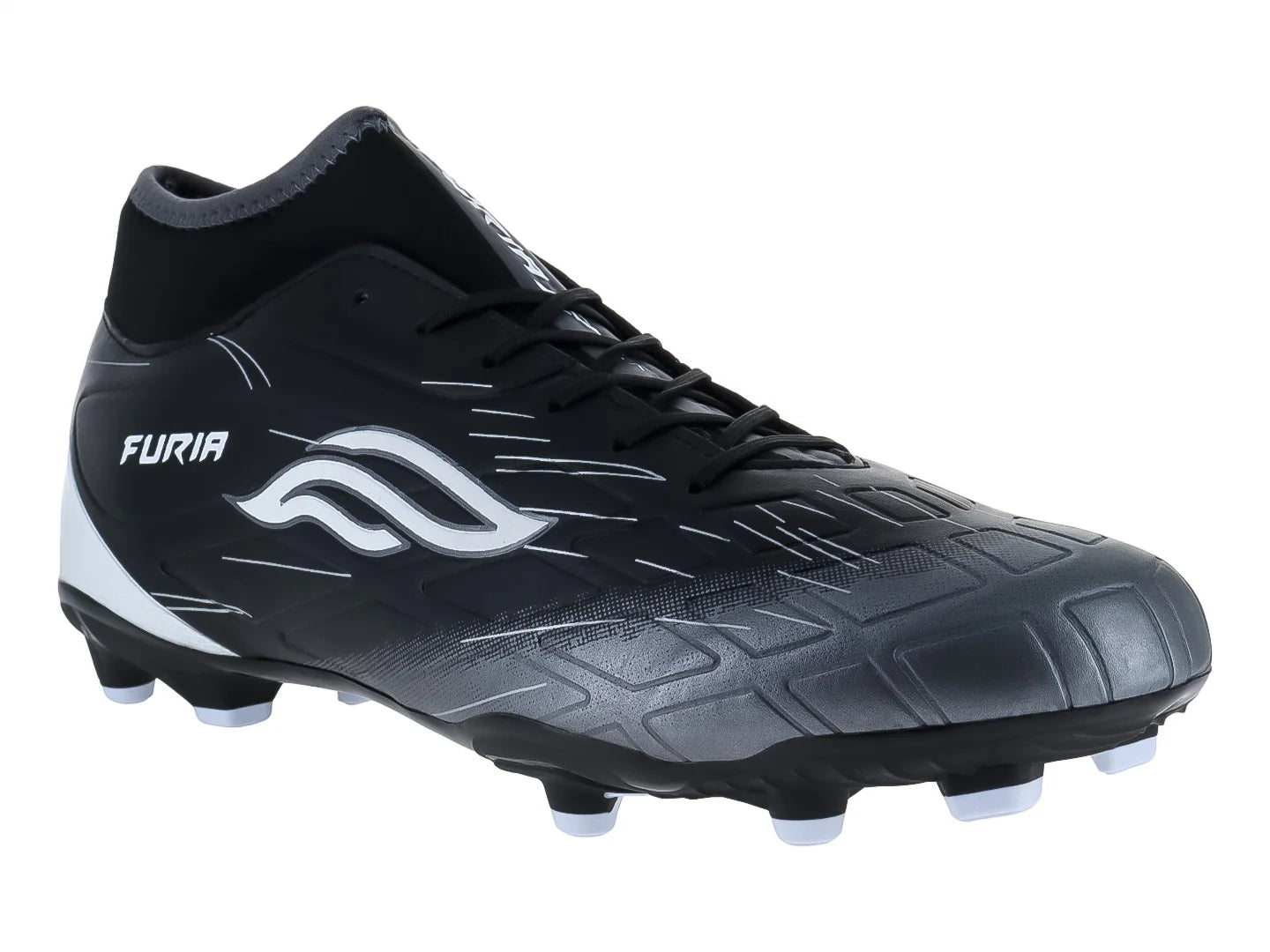 Tenis de Fútbol Furia Speed Negro y Blanco para Hombre