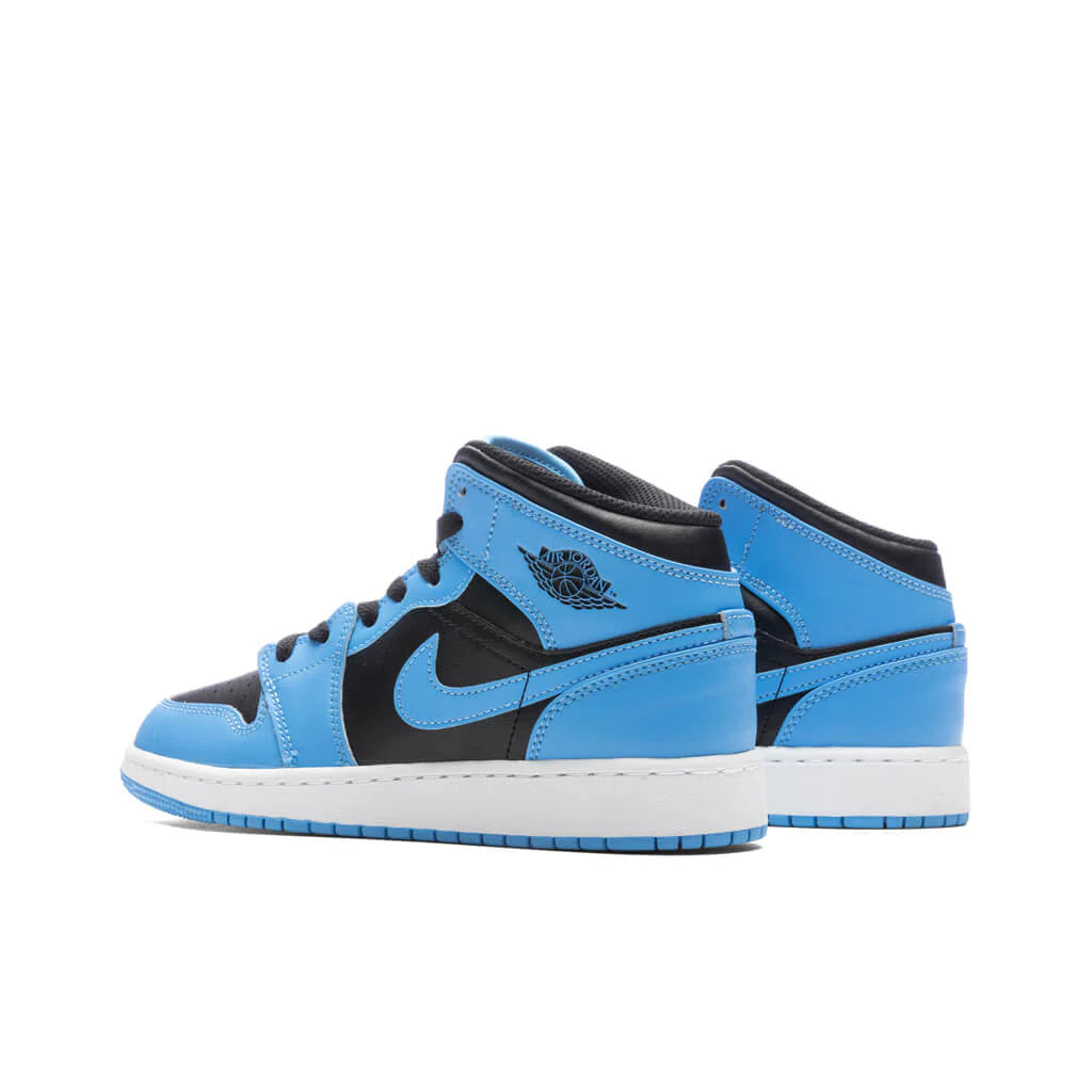 Air Jordan 1 Mid GS University Blue Black White