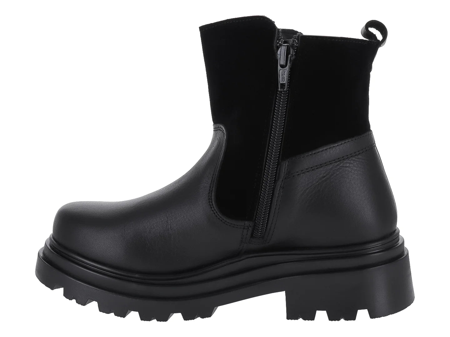 Botas Coqueta Negras de Piel para Niña