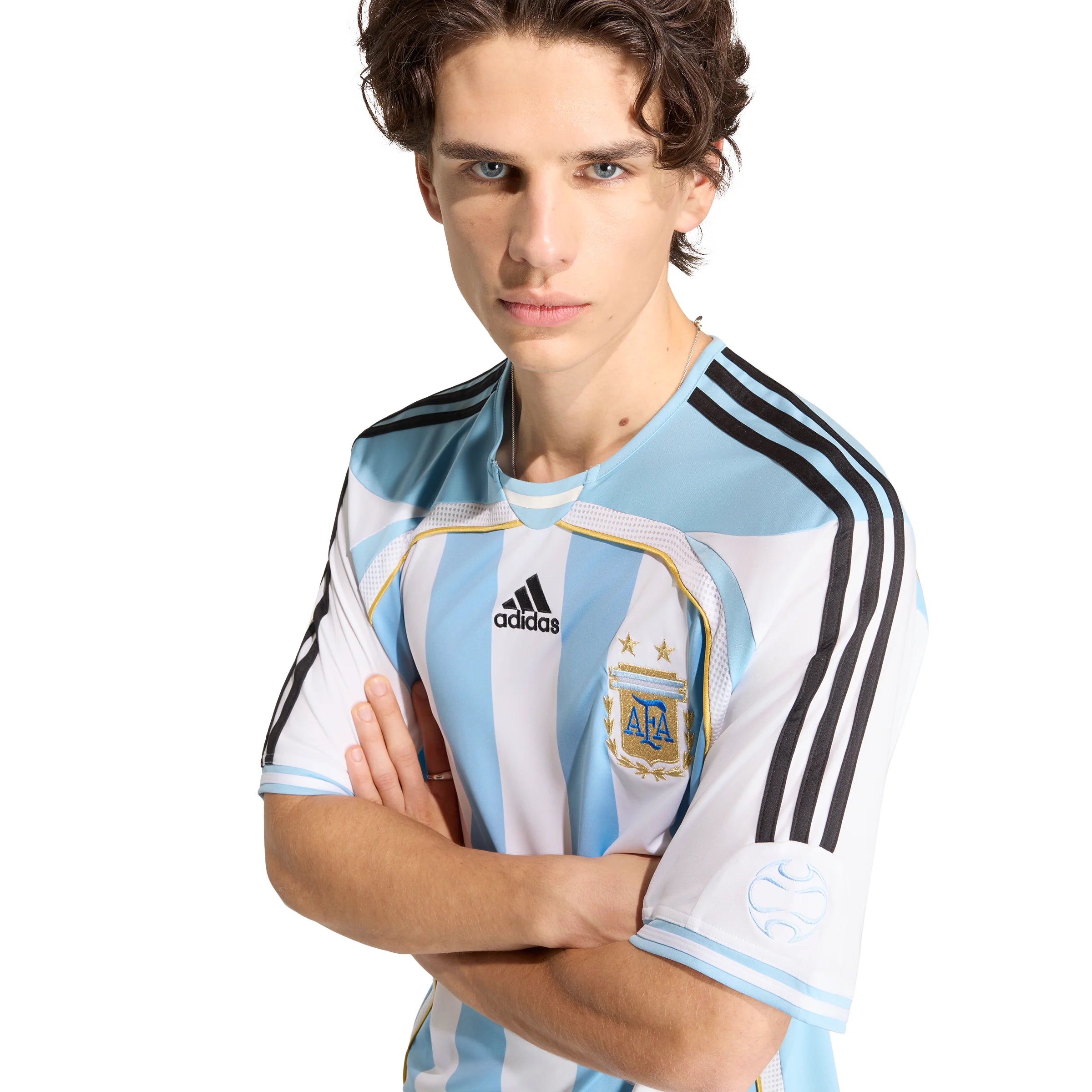adidas Argentina Home Mens Soccer Jersey 2006 White Blue