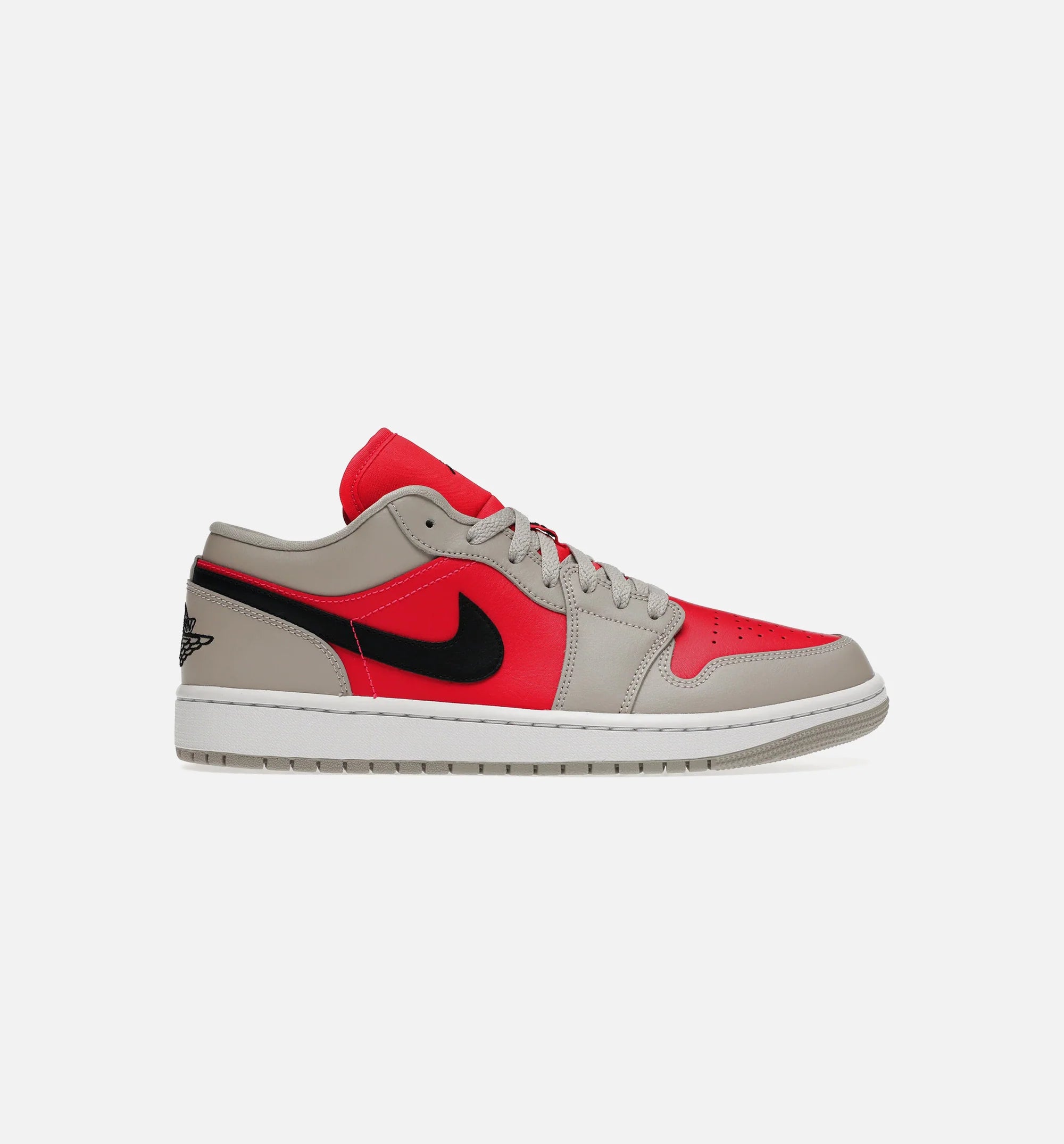 Air Jordan 1 Low Light Iron Ore Womens Lifestyle Shoe Light Iron Ore Black Siren Red