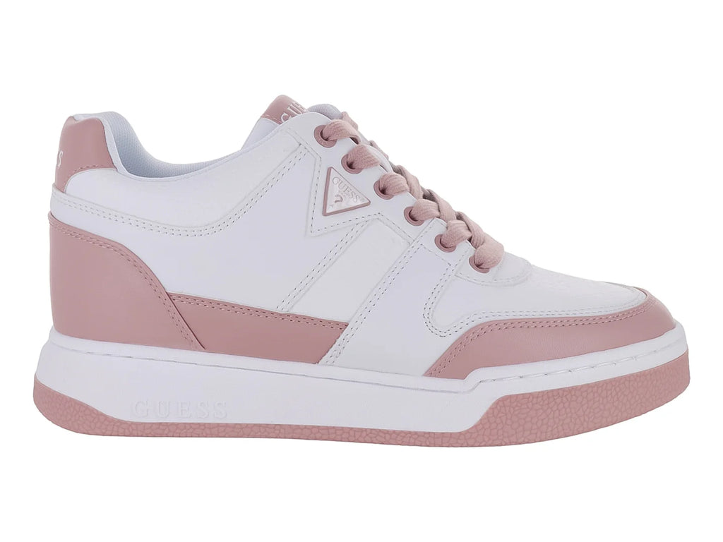 Tenis Guess Blanco y Rosa para Mujer