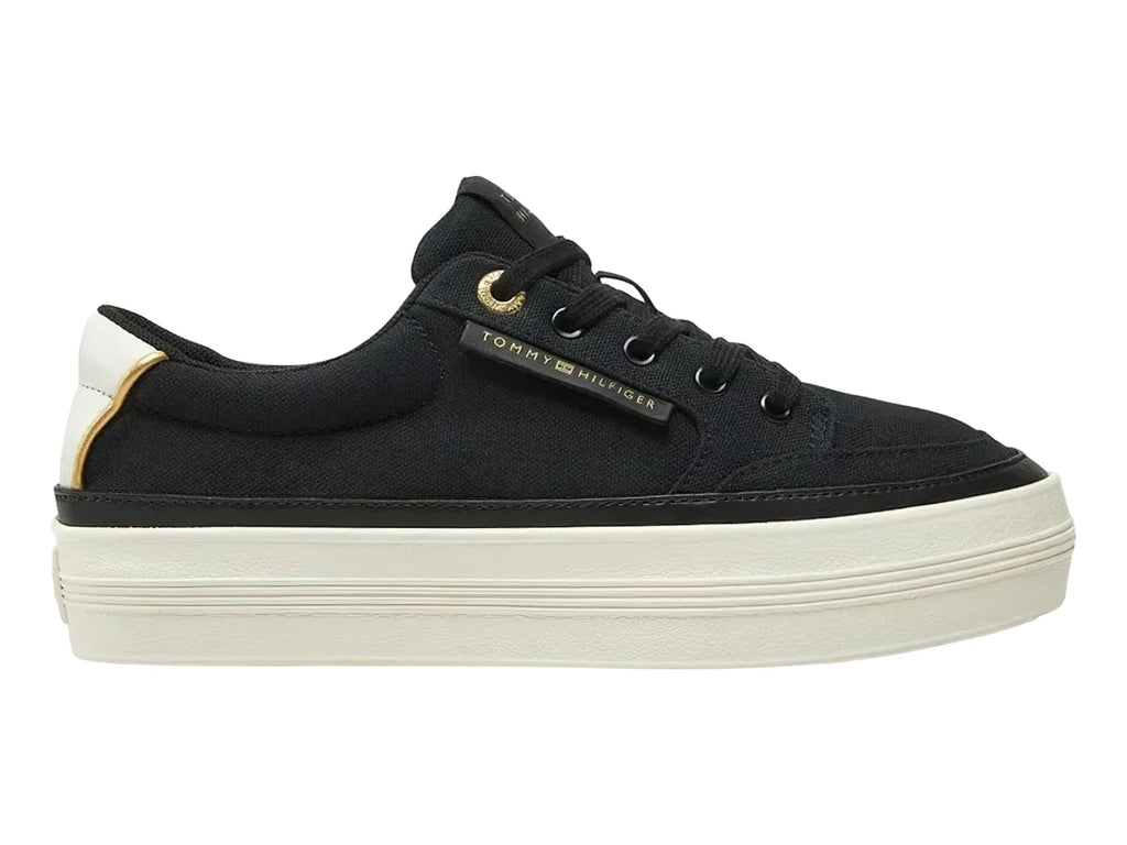 Tenis Tommy Hilfiger Essential Vulc Negro para Mujer