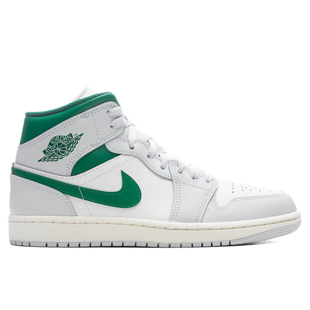 Air Jordan 1 Mid Summit White Pine Green Pure Platinum