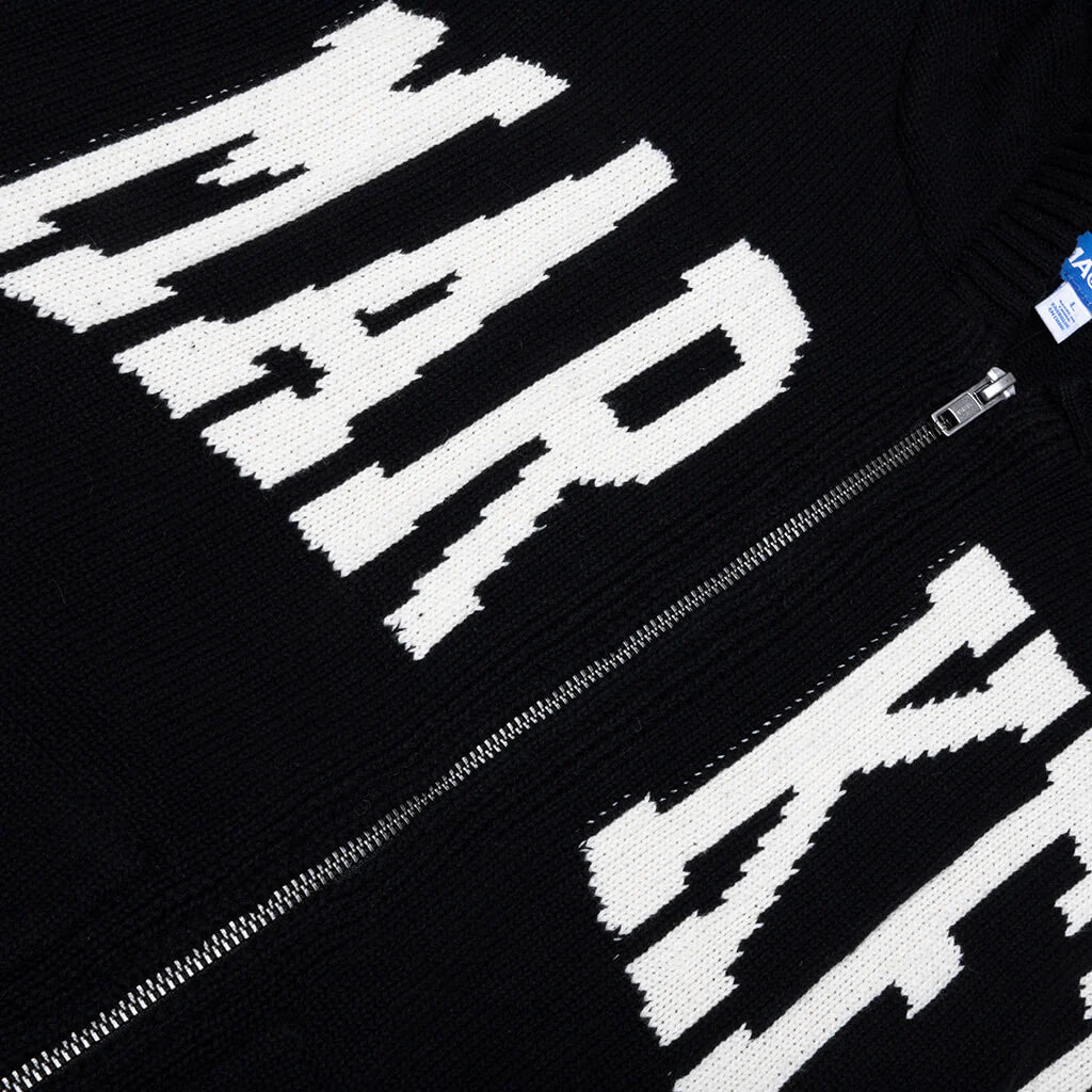 Classic Market Arc Full Zip Sweater Hoodie Pirate Black