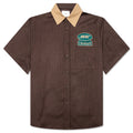 Twill Stripe Mechanic Shirt Brown Tan