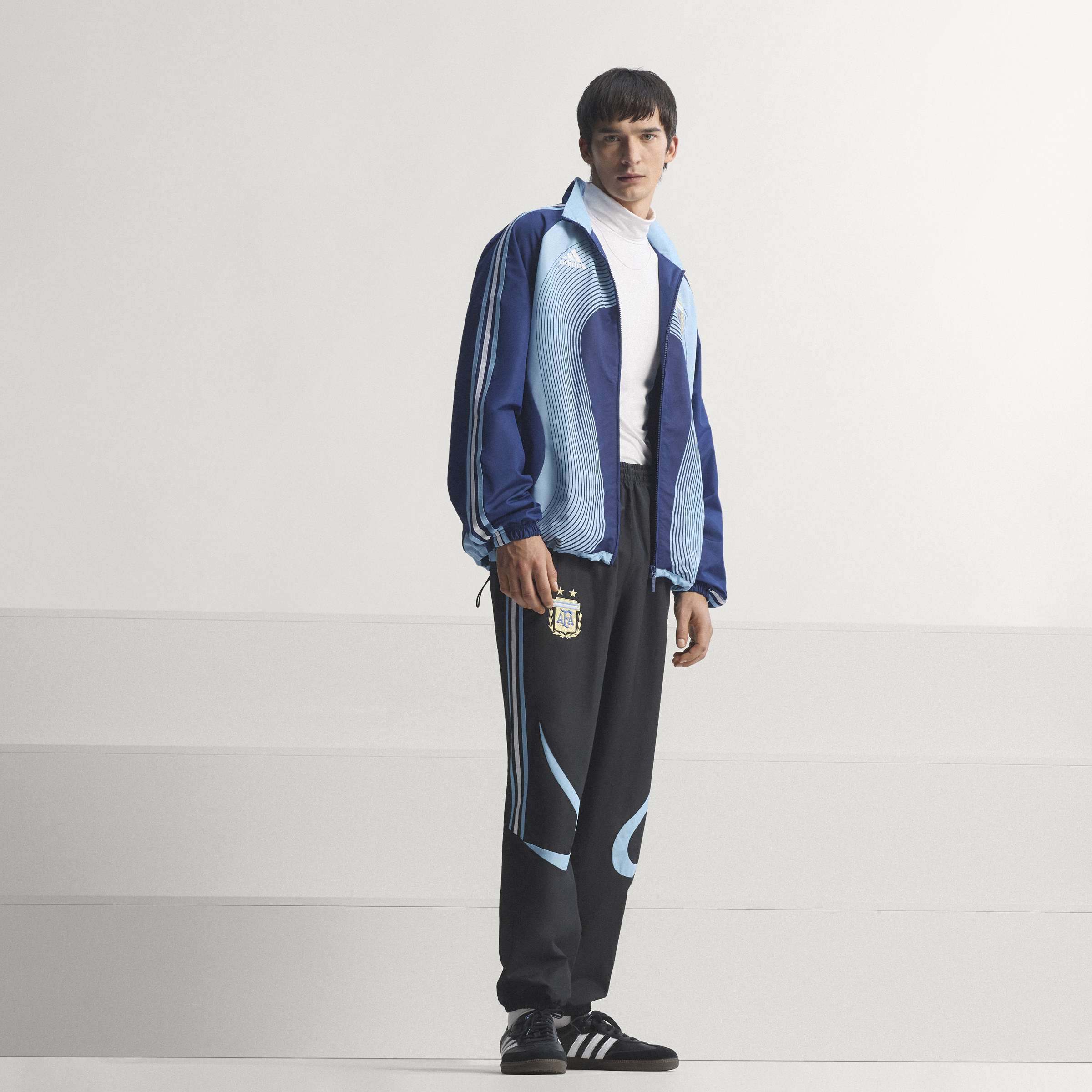 adidas Argentina Away 2006 Mens Track Top Dark Blue