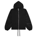 Digital Zip Poncho Hoodie Black
