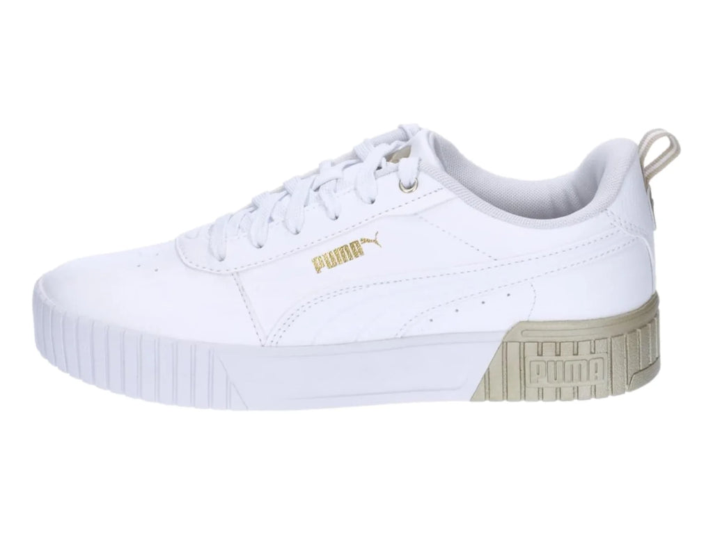 Tenis PUMA Carina 20 Metallic Dream Blancos y Dorados