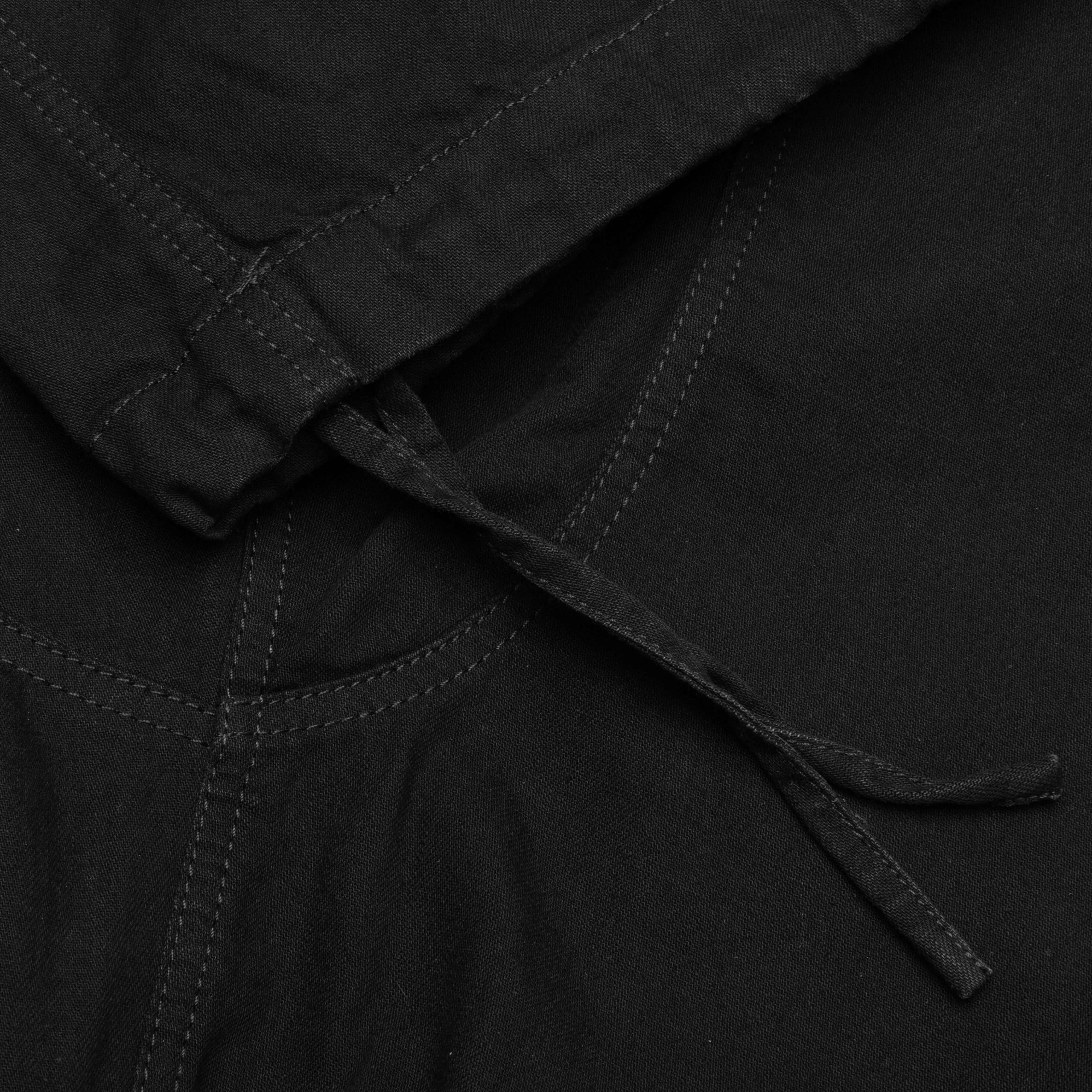Elasticated Wait Zip Off Denim Pants Black
