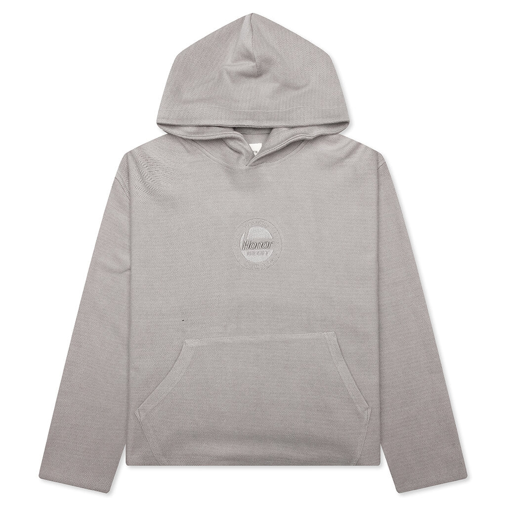 Race Herringbone Hoodie Stone
