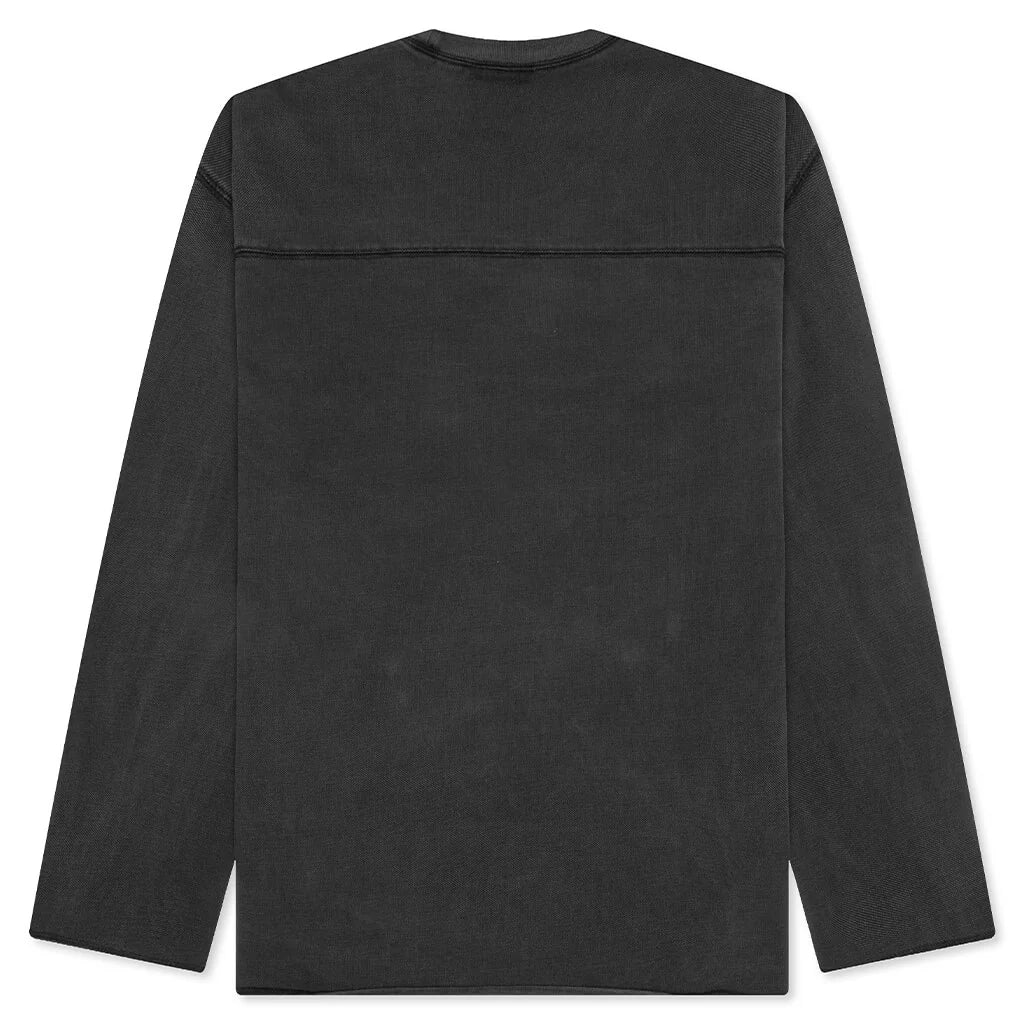 Football Crew Pigment Dyed Washed Black
