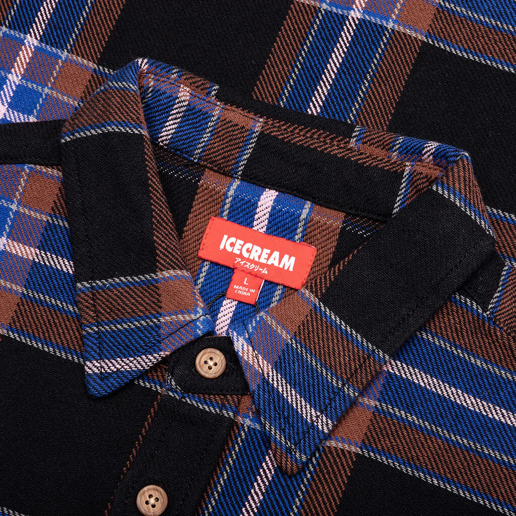 Big Drip L S Woven Plaid