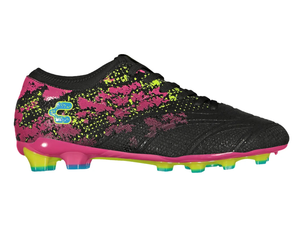 Tenis de Fútbol Charly FG Negro y Fucsia para Hombre