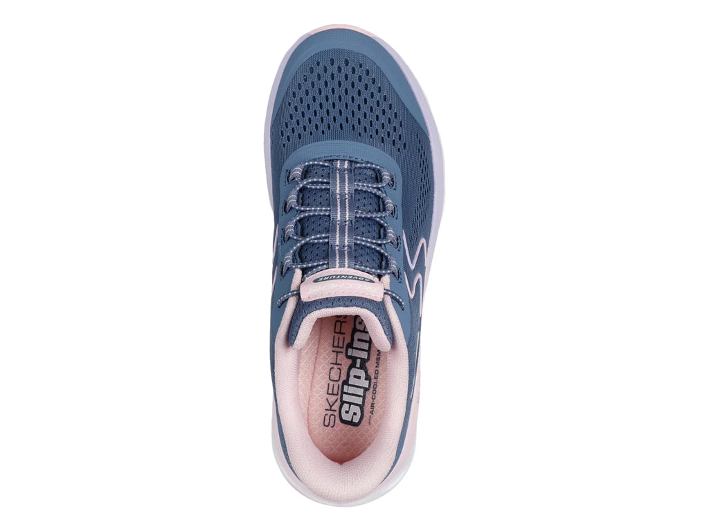 Tenis Skechers Glide Step Sole Azul y Rosa para Mujer