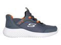Tenis Skechers Bounder Gris y Naranja para Niño