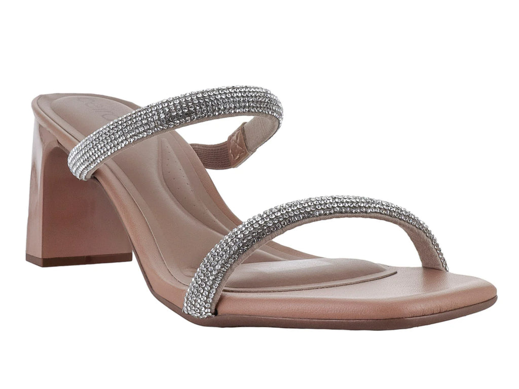 Sandalias Beira Rio Color Nude con Cristales para Mujer