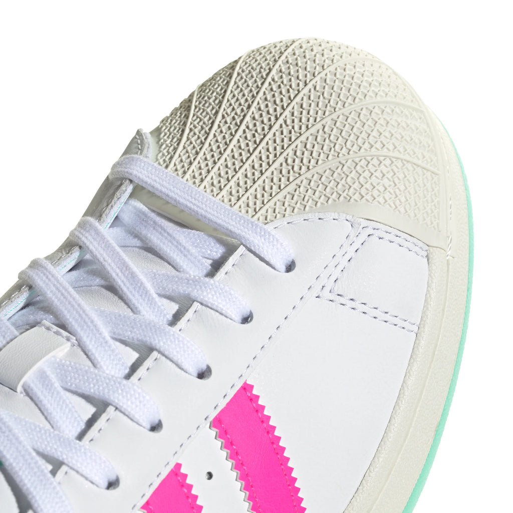 adidas Superstar Messi Mens Soccer Shoes White Pink Aqua