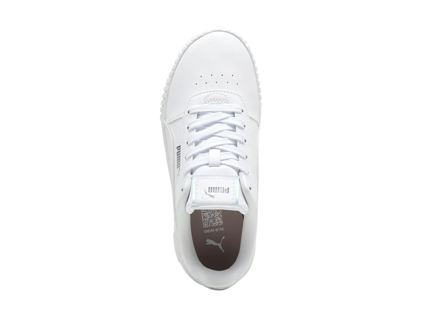 Tenis PUMA Carina 20 Holo Blanco y Plata para Niña