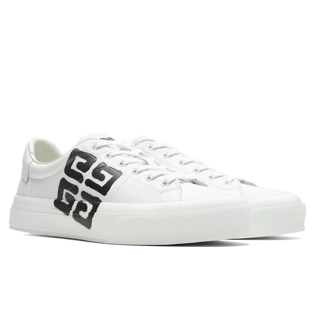 City Court Lace Up Sneaker White Black