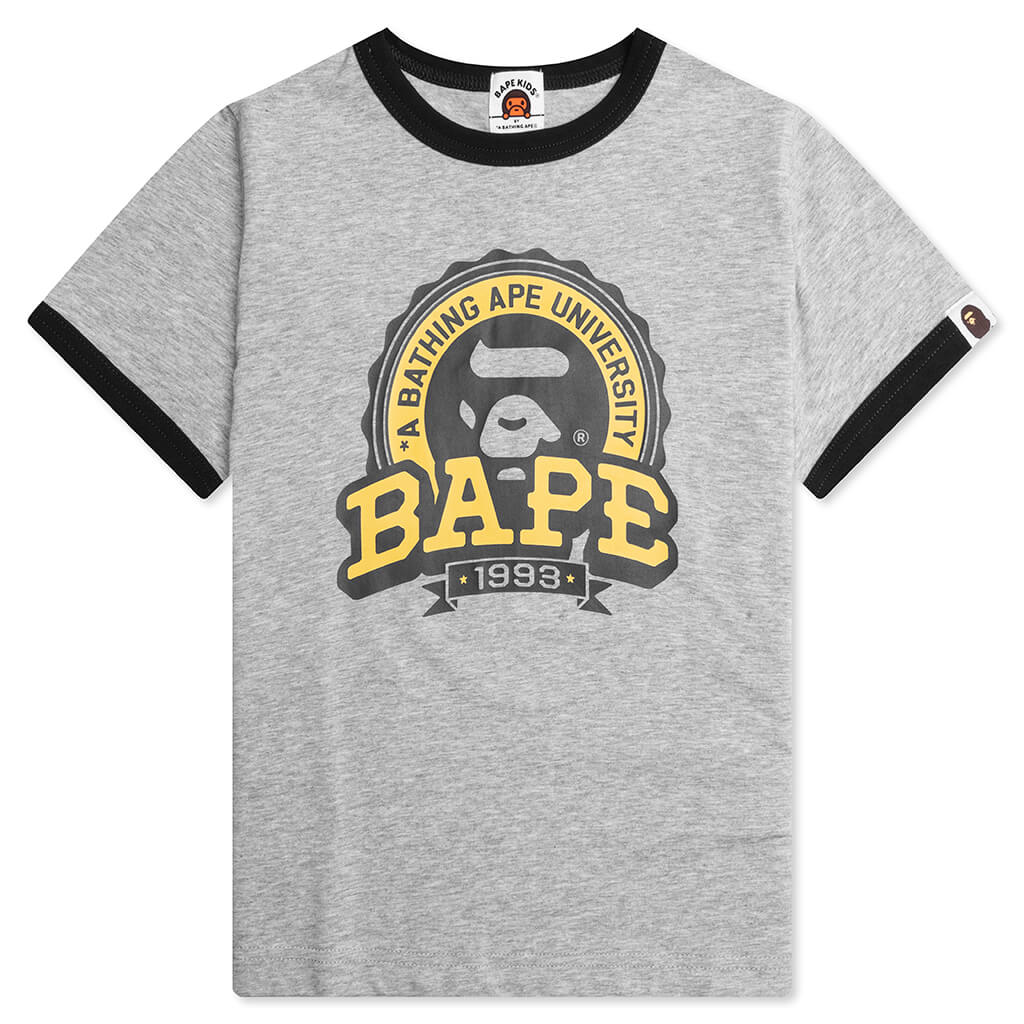 Kids Bape Emblem Tee Gray