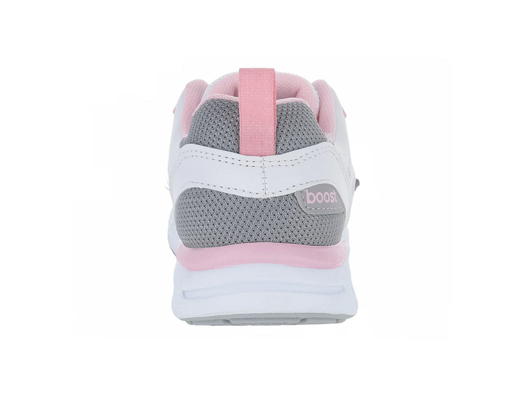 Tenis BOOST Blanco Gris y Rosa para Mujer