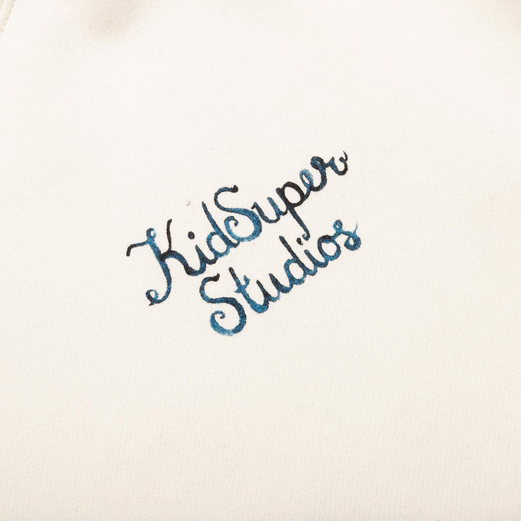 Script Logo Hoodie Cream