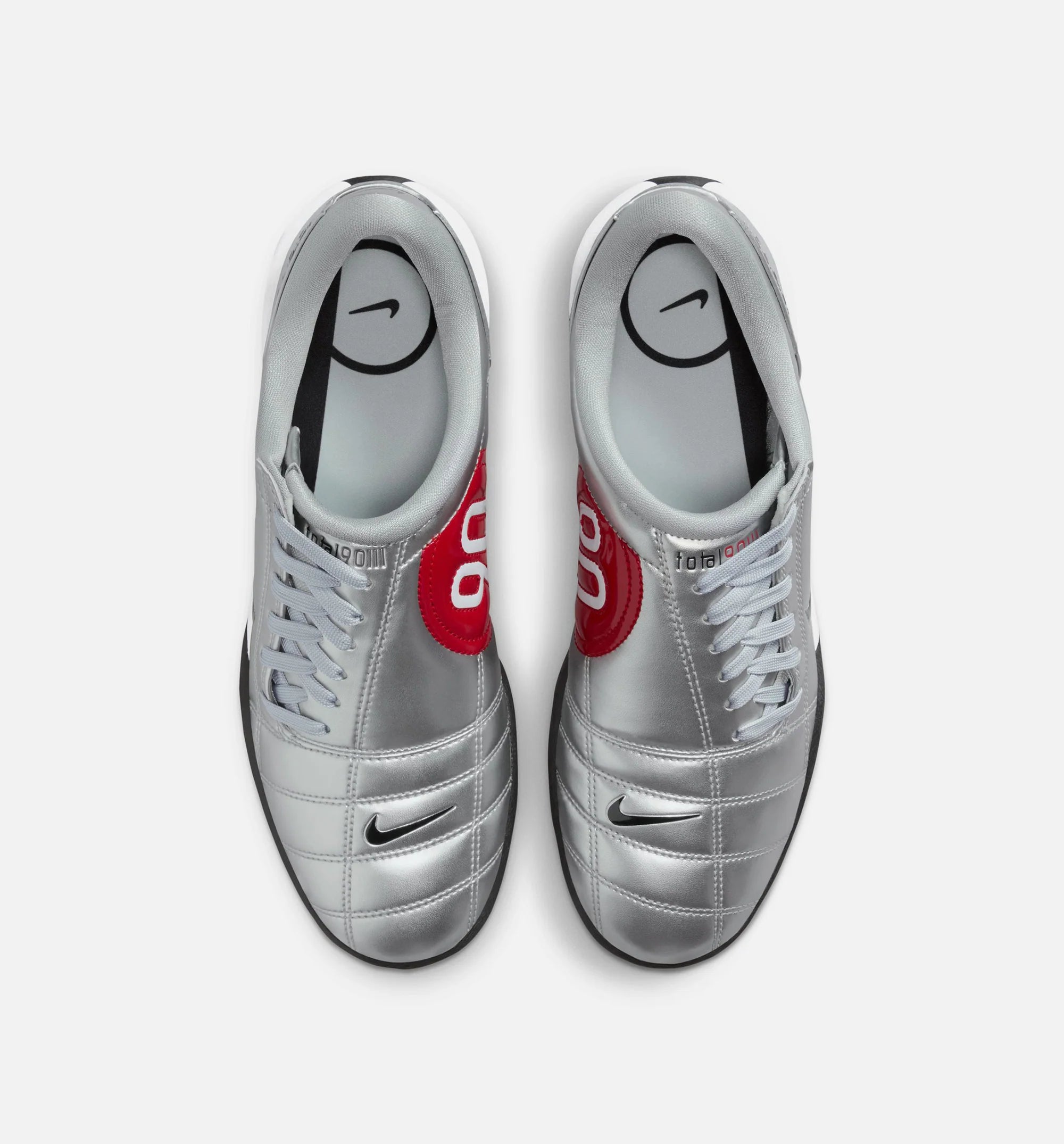 Total 90 Womens Lifestyle Shoe Metallic Silver University Red White Black