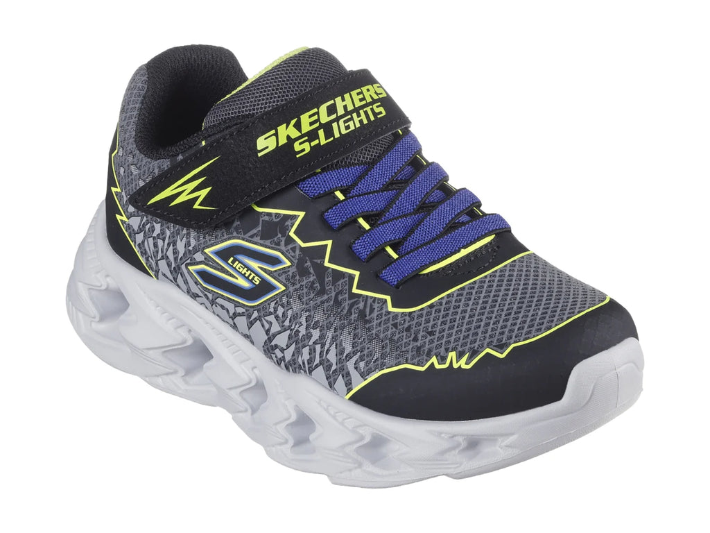 Tenis Skechers Vortex 20 Negro y Amarillo para Niño