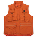 Multi Pocket Zipped Down Vest Orange