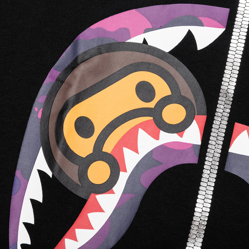 Color Camo Milo Shark Tee Black Purple