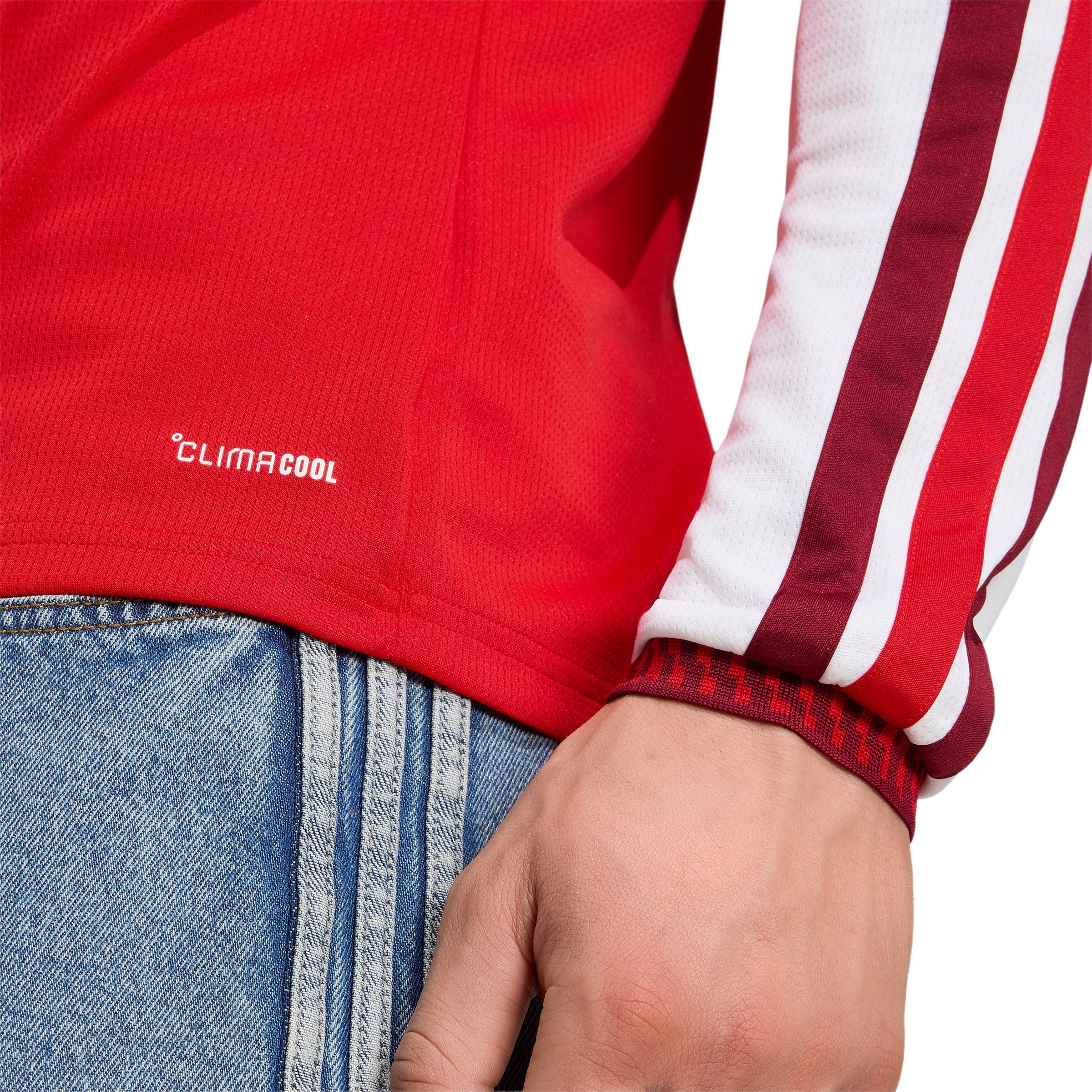 adidas Arsenal FC Home Long Sleeve Mens Soccer Jersey 26 27 Red White