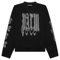 New Gothic Studded Crew Black Silver