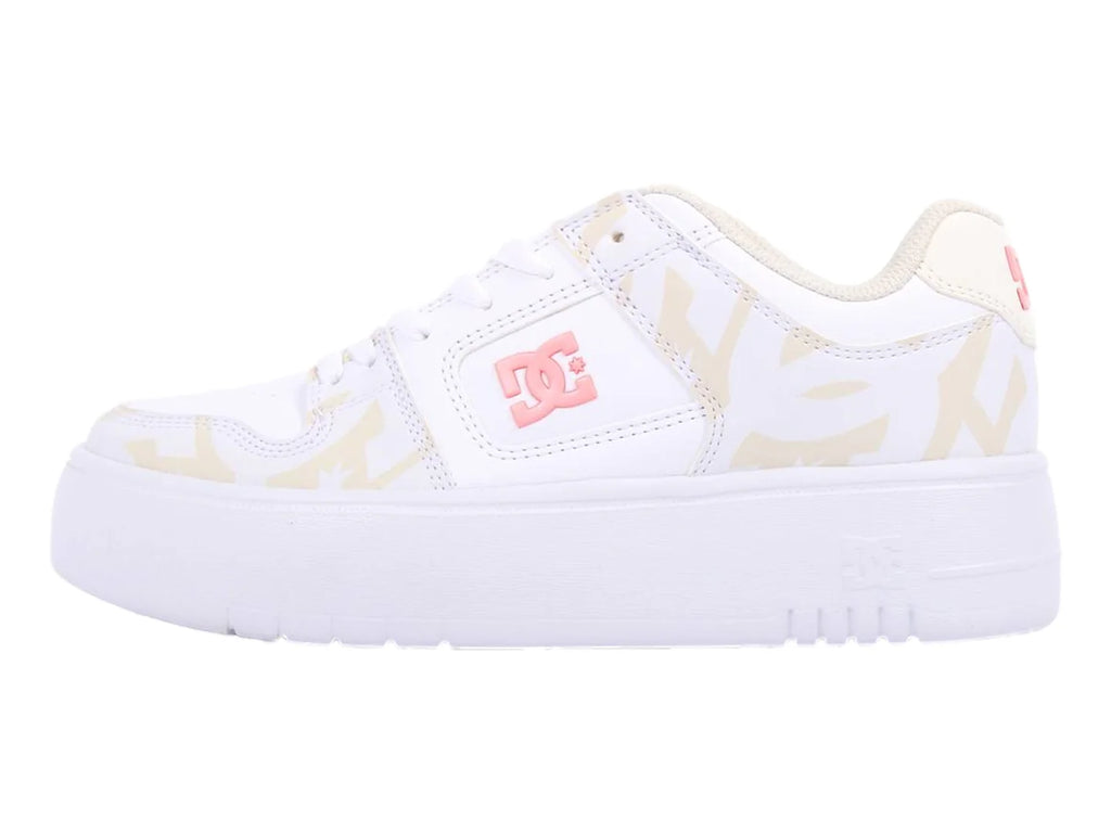 Tenis DC Shoes Manteca 4 Platform Blanco y Rosa para Mujer