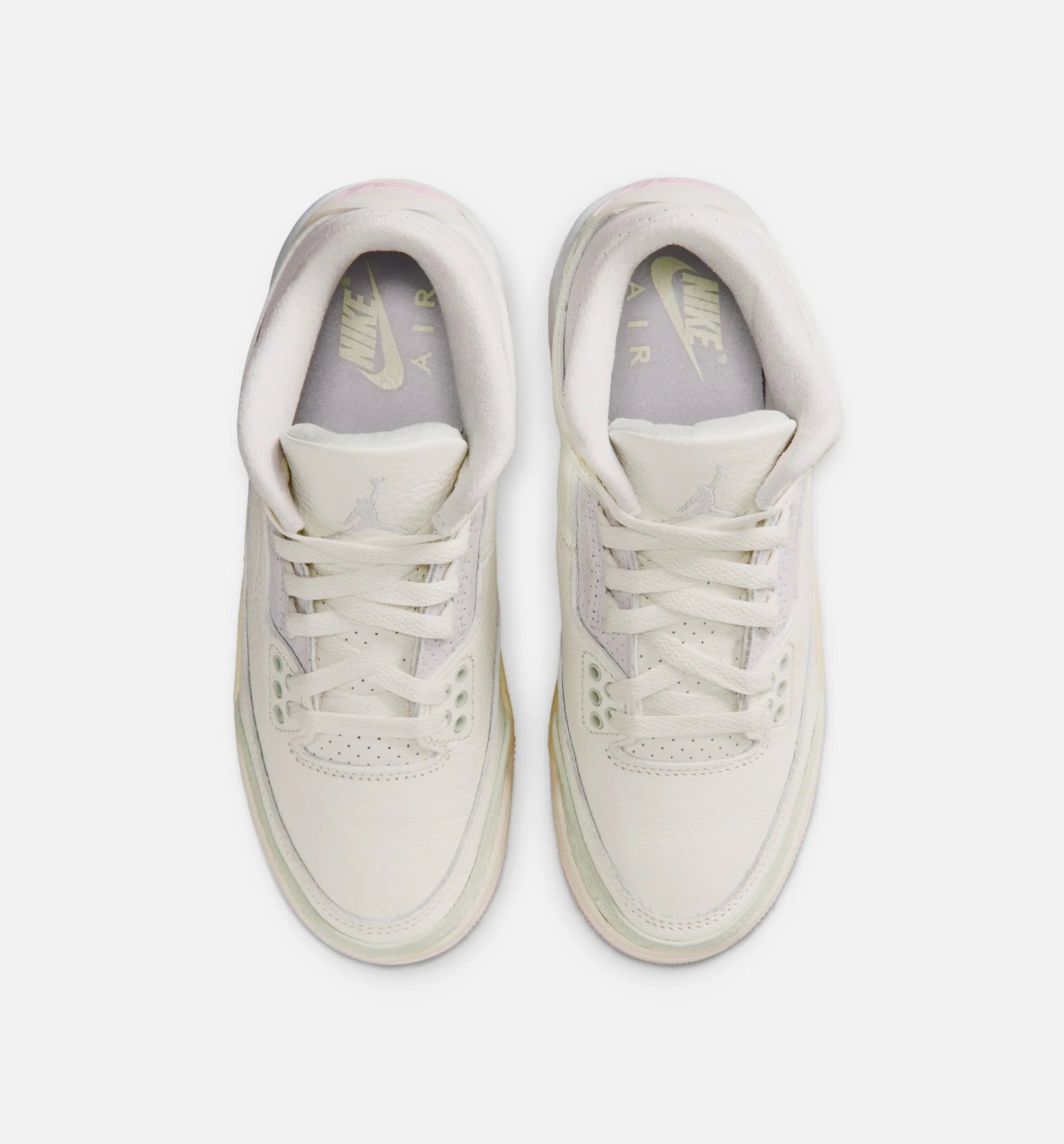 Air Jordan 3 Retro Sail and Jade Aura Grade School Lifestyle Shoe Sail Aura Jade Aura Iris Whisper
