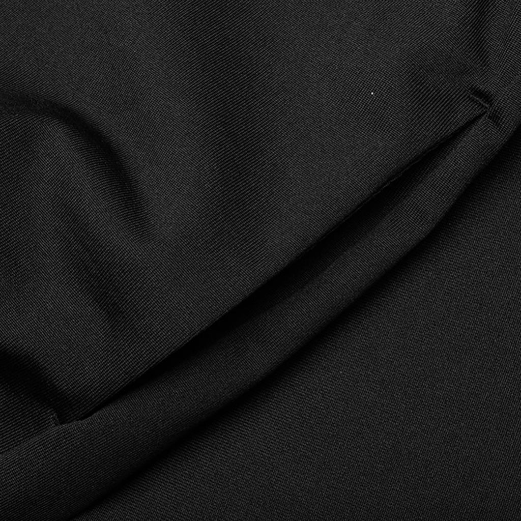 Shiny Cotton Jersey Technical Hooded Sweatshirt Black