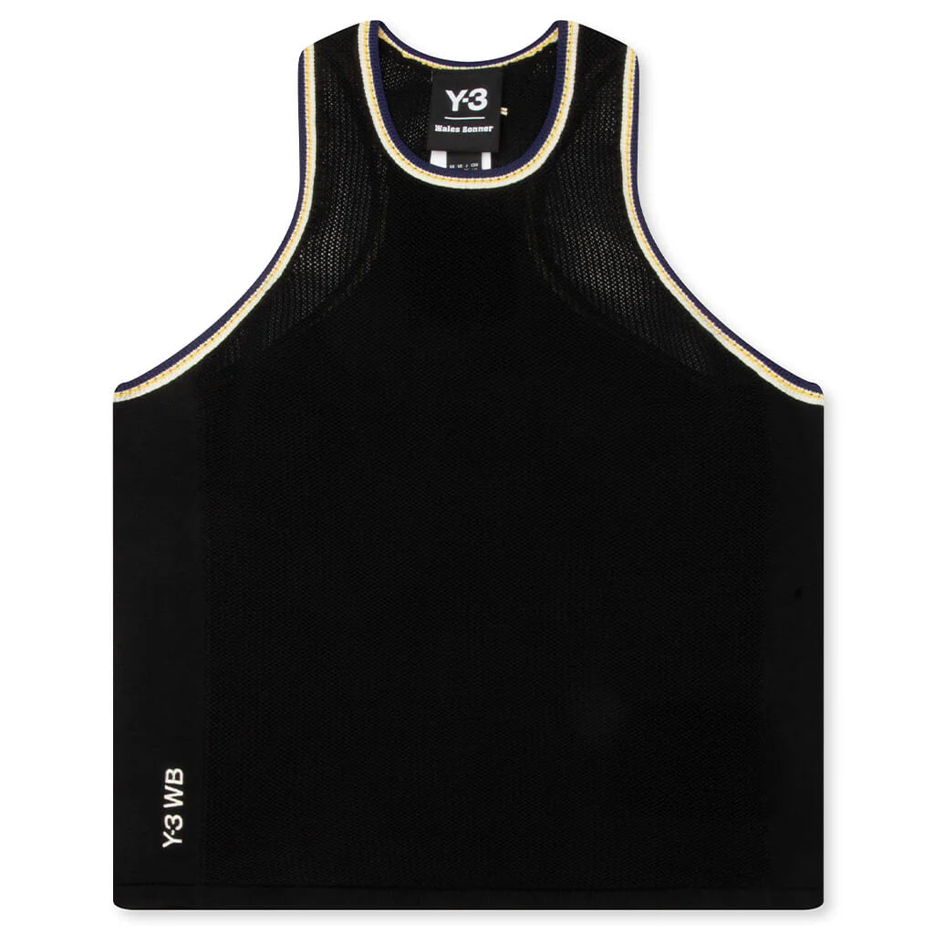 adidas Y 3 x Wales Bonner Womens Y3 Knitted Tank Black