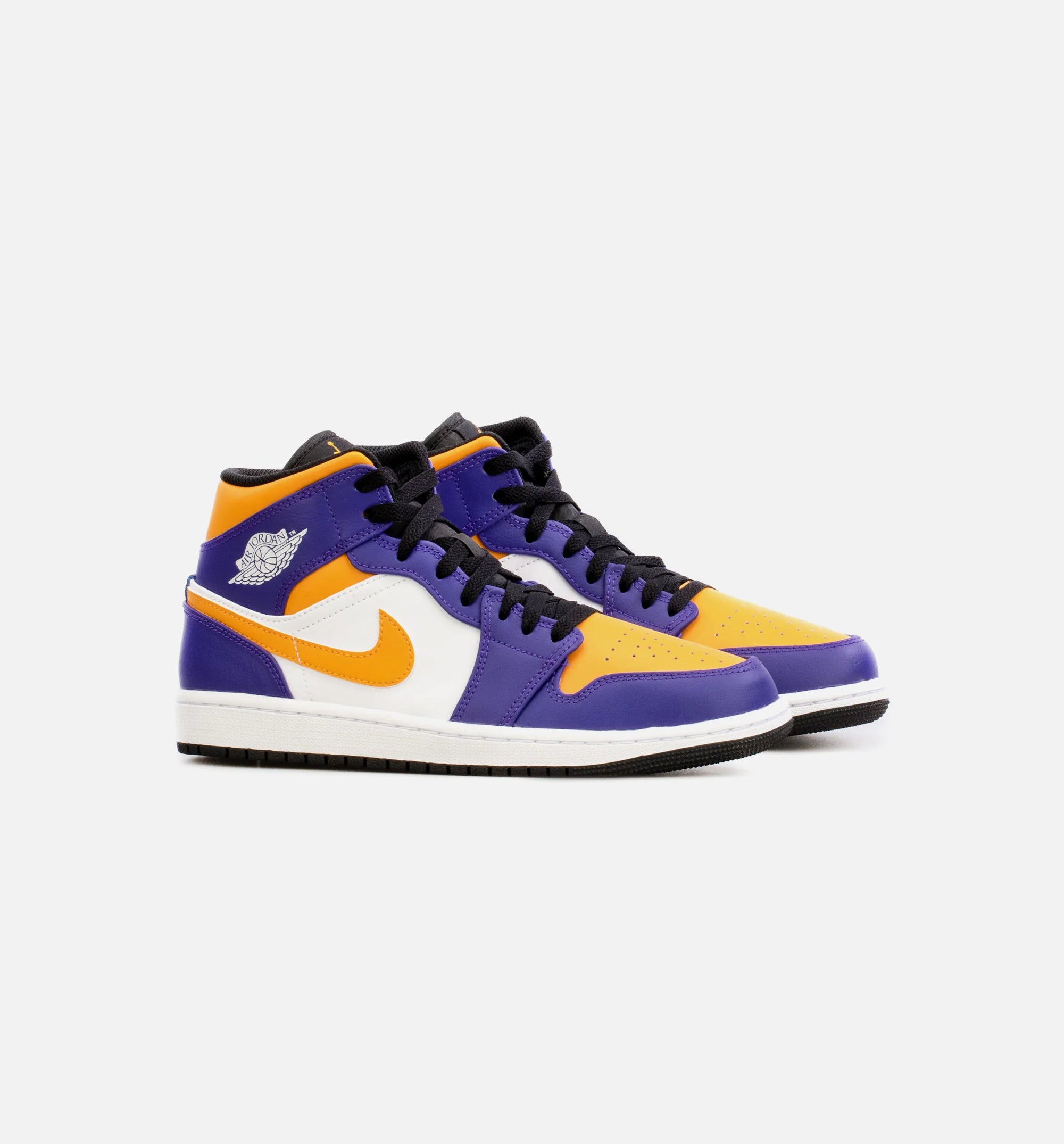 Air Jordan 1 Mid Mens Lifestyle Shoe Yellow Purple
